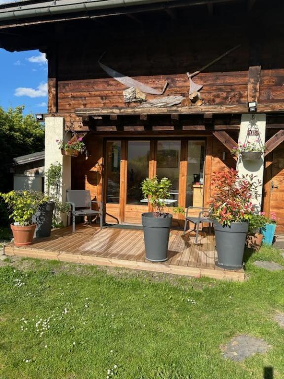 Beau Studio Dans La Vallee De Chamonix Les Trabets Екстер'єр фото